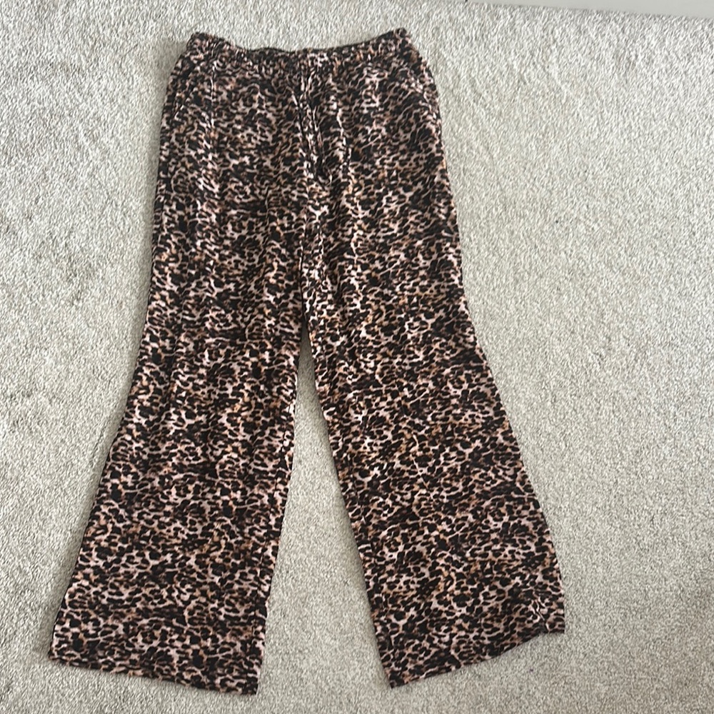 Marshalls Leopard Print Wide Leg Pants - Brown and Black